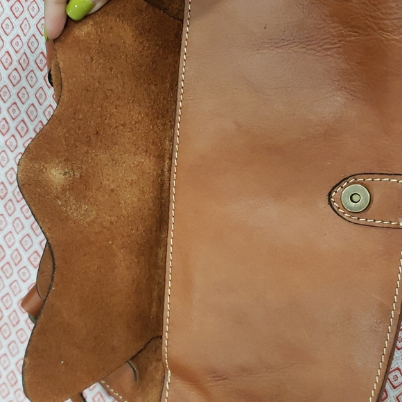 Super SALE!!!PATRICIA NASH ZURGIO BRITISH TAN Leather Satchel Bag - Picture 14 of 16